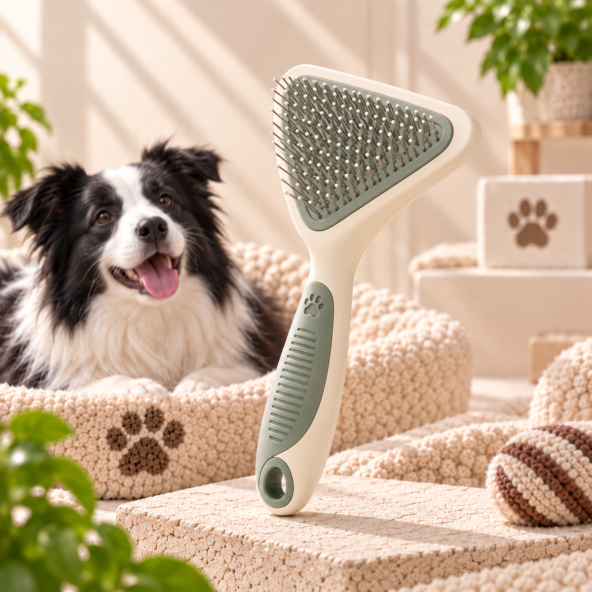 Fluffelora® Triangular Slicker Brush