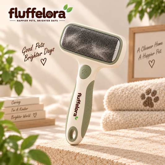 Fluffelora® Self-Cleaning Pet Hair Remover Brush